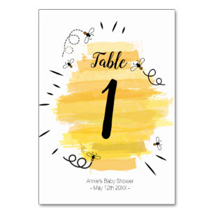 Bienen-moderne Tischnummer