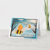 Bienen 'n Kürbislaternen Halloween Card Karte (Vorderseite)