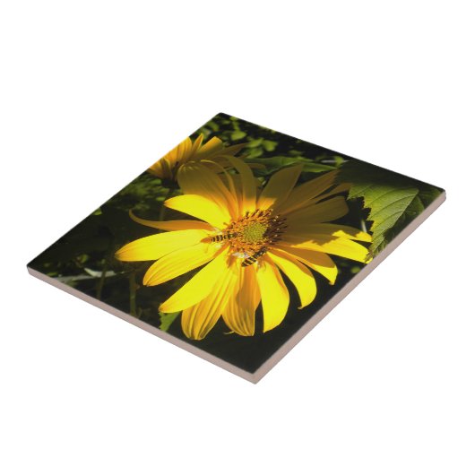 Bienen N Sonnenblumen Tile Trivet Fliese (Seite)