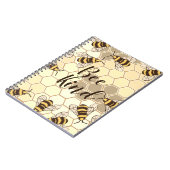 Bienen-nette Bienen u. Bienenwabe Notizblock (Linke Seite)