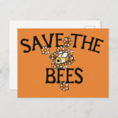 Bienen Niedliche Imker Bienenart gerettet Postkarte (Vorne/Hinten)