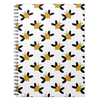 Bienen Notizbuch | Whimsical Honey Bee Muster Notizblock