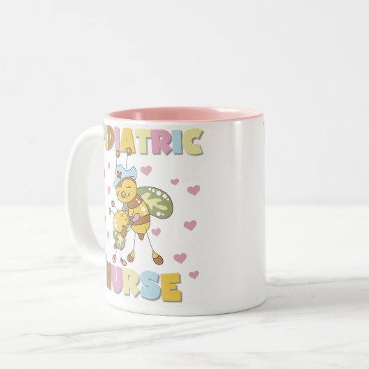 Bienen-pädiatrische Krankenschwester-Tasse Zweifarbige Tasse (Vorderseite Links)