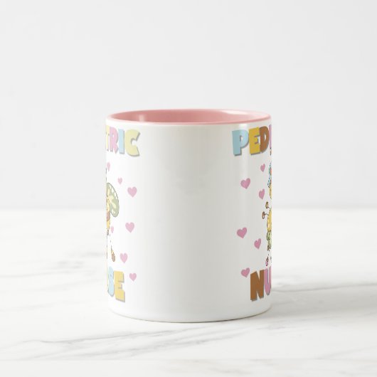 Bienen-pädiatrische Krankenschwester-Tasse Zweifarbige Tasse (Mittel)