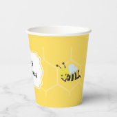 Bienen-Party Personalisiert Pappbecher (Rückseite)