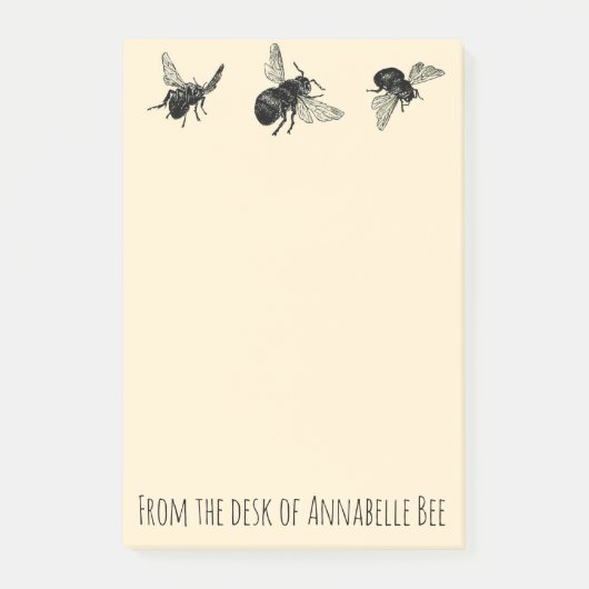 Bienen Post-it Klebezettel (Vorderseite)