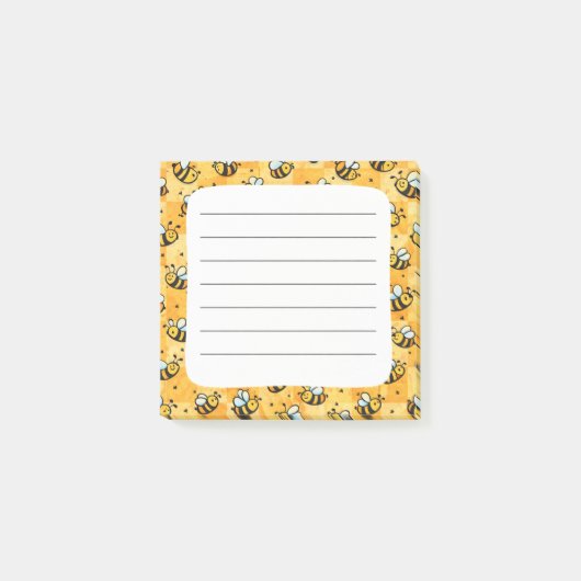 Bienen Post-it Klebezettel (Vorderseite)