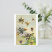 Bienen Postkarte (Stehend Vorderseite)