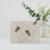 Bienen Postkarte (Stehend Vorderseite)