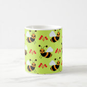 Bienen Rote Blume Muster Kaffeetasse (Mittel)