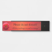 Bienen-roter Dahlie-Schreibtisch-hängendes Türschild (Vorderseite )