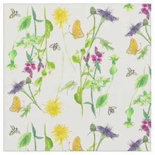 Bienen Schmetterlinge Kronleuchter Wildblumen Wass Stoff