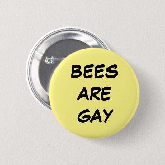 Bienen sind homosexueller Knopf Button (Vorne & Hinten)