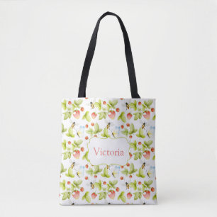 Bienen Strawberries Butterflies Frühlingsname Somm Tasche