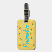 Bienen-Summen personalisiert Gepäckanhänger (Vorderseite vertikal)