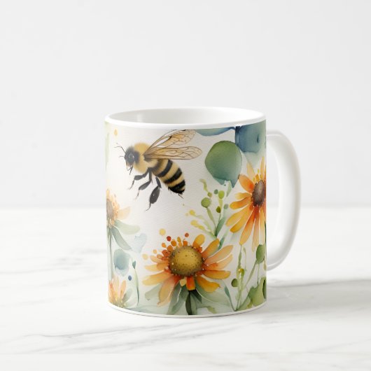 Bienen tanzen Tasse (VorderseiteRechts)