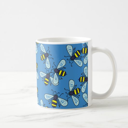 Bienen-Tapete Kaffeetasse (Rechts)