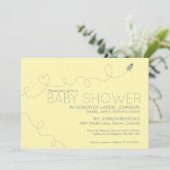 Bienen-Thema-Babyparty-Einladung Einladung (Stehend Vorderseite)