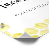 Bienen-Thema-Hochzeit - Geschenke, bitte nehmen Si Poster (Ecke)