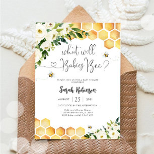 Bienen-Themen-Baby-Shower-Einladung Einladung