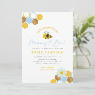Bienen-Themen-Einladung zur Babyparty Einladung