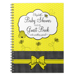 Bienen-themenorientiertes Babyparty-Gast-Buch Notizblock