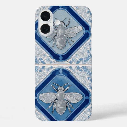 Bienen & Tiles Heritage - IPhone 16 Case (Rückseite)