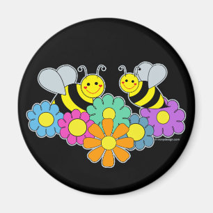 Bienen u. Blumen Magnet