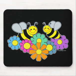 Bienen u. Blumen Mousepad