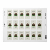 Bienen und Bienen auf grünen Blättern Adressaufkleber (Vorne)