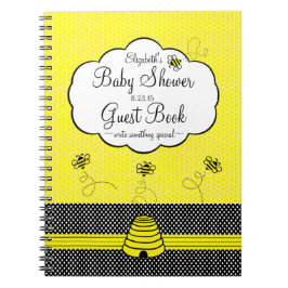 Bienen-und Bienen-Bienenstock-Babyparty-Gast-Buch Notizblock