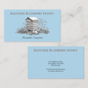 Bienen und Bienen Vintag Cornflower Blue Visitenkarte