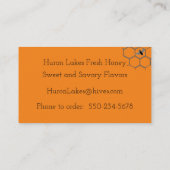 Bienen- und Bienenfrischenkarte Visitenkarte (Rückseite)