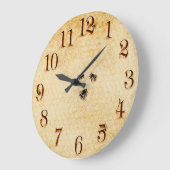 Bienen und Bienenwabe Große Wanduhr (Winkel)