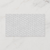 Bienen-und Bienenwaben-Grau Visitenkarte (Rückseite)