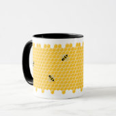 Bienen- und Bienenwaben-Tasse Tasse (Vorderseite Links)