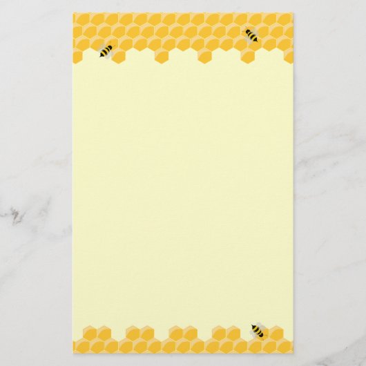 Bienen- und Bienenwabenbriefpapier Briefpapier (Vorderseite)