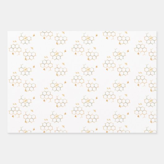 Bienen- und Bienenwaschpapier Geschenkpapier Set (Vorderseite 3)