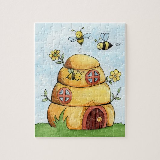 Bienen- und Bienenwasserfarbe Puzzle (Vertikal)