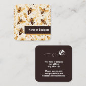Bienen und Blätter Quadratische Visitenkarte (Vorne/Hinten)