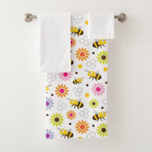 Bienen und Blume Badhandtuch Set