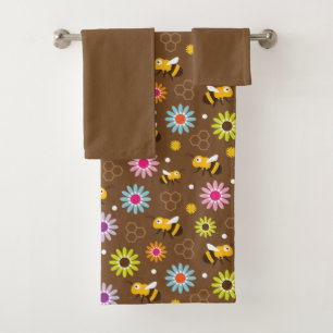 Bienen und Blume Badhandtuch Set
