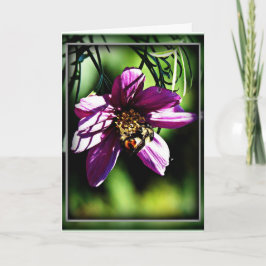 Bienen und Blume benötigen einander Karte