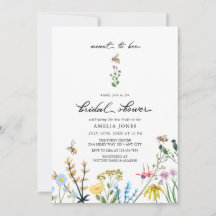 Bienen und Blume | Brautparty Aquarell