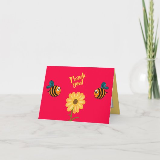Bienen und Blume Dankeskarte (Vorderseite)