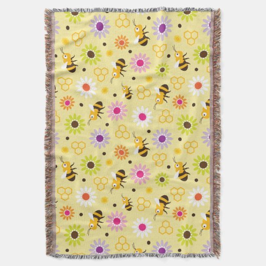 Bienen und Blume Decke (Vorderseite Vertikal)