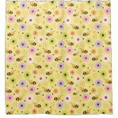 Bienen und Blume Duschvorhang (Vorderseite)