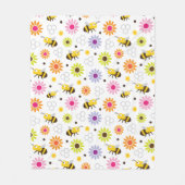 Bienen und Blume Fleecedecke (Vorderseite)
