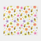 Bienen und Blume Fleecedecke (Vorderseite (Horizontal))