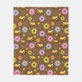 Bienen und Blume Fleecedecke (Vorderseite)